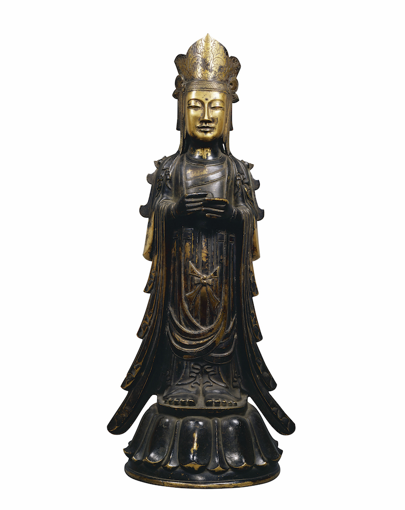 重要文化財《菩薩立像》　飛鳥時代 7世紀、奈良・法隆寺蔵、奈良展・東京展ともに通期展示