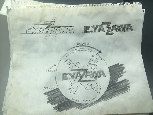 展示会『俺 矢沢永吉』横浜会場展示「E.YAZAWA」ロゴデザインラフイメージ
