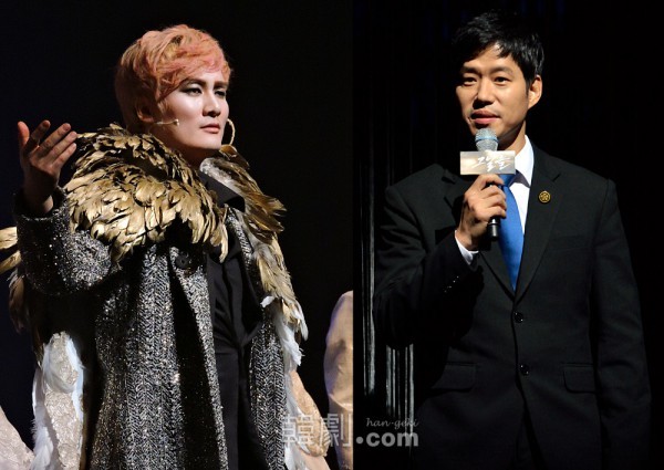 今年の新人賞ルイス・チョイ（左）と今年の俳優賞ユ・ジュンサン