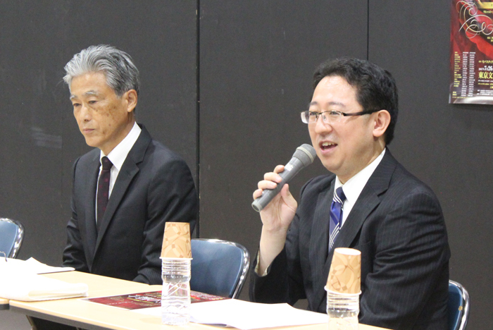 （左）丹波康雄、（右）山口 毅