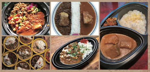 ＜カレー出店店舗＞  欧風カレーボンディ／CAMPS／Hi,spice／mahana／Nashcurry／カリーショップくじら／野毛山カレー食堂