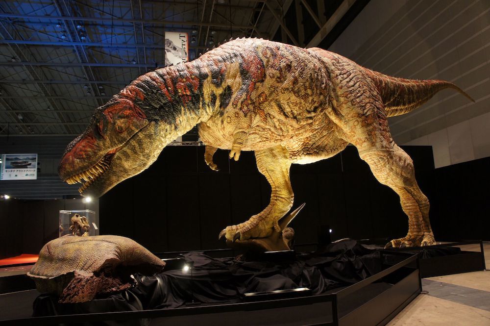 大迫力の全長12mのティラノサウルスロボットも展示　(C)ココロ