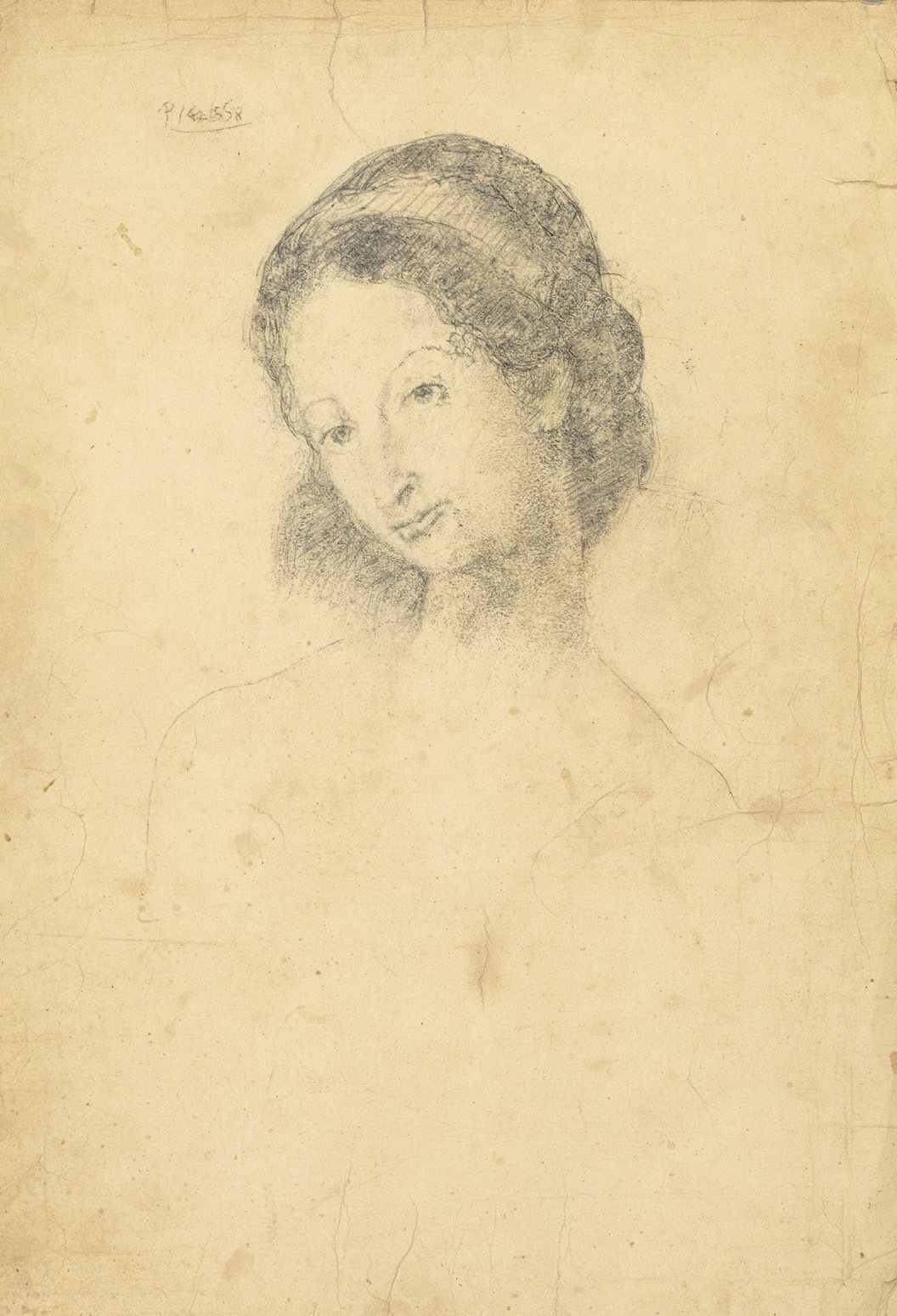 《チャールズ モリースの娘の肖像》パブロ・ピカソ 68×48cm 紙に鉛筆 1906年 