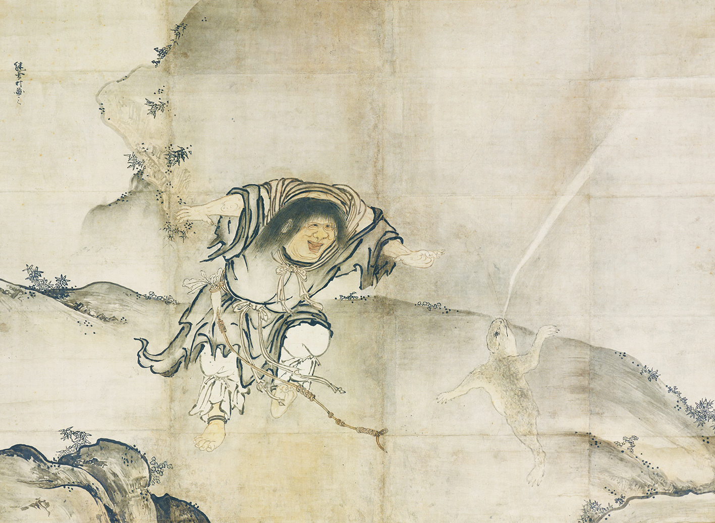 雪村筆 《蝦蟇鉄拐図》（左） 2幅 各151.5×205.9cm 東京国立博物館蔵Image:TNM Image Archives 【展示期間：3月28日～4月23日】