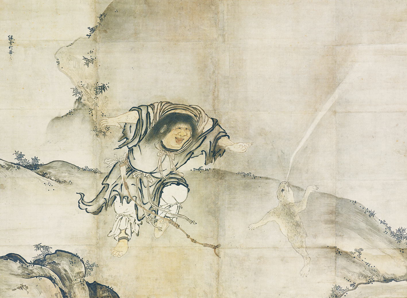雪村筆　《蝦蟇鉄拐図》（左）　2幅　各151.5×205.9cm　東京国立博物館蔵Image:TNM 　 Image Archives 【展示期間：3月28日～4月23日】