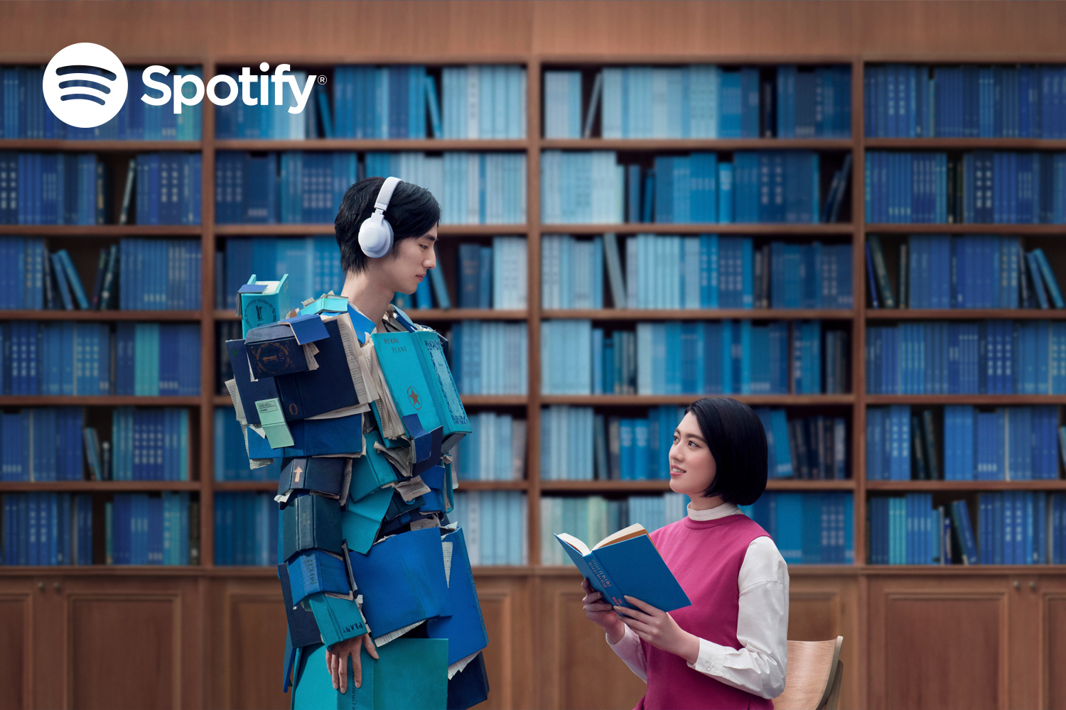 Spotifyの新ブランドCM「今のサントラ・青春の図書館」