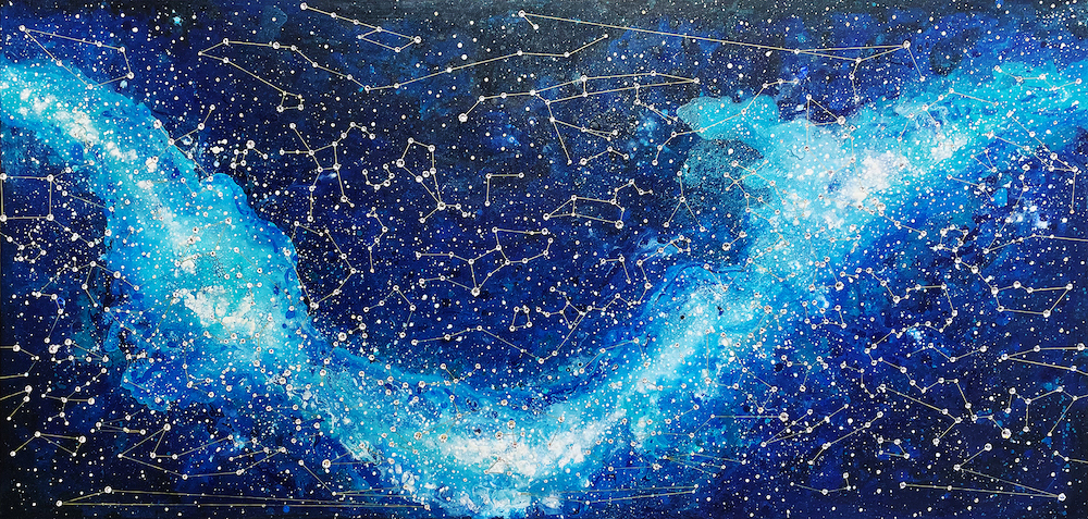 「square all sky -star lighter-」 690×1445 mm