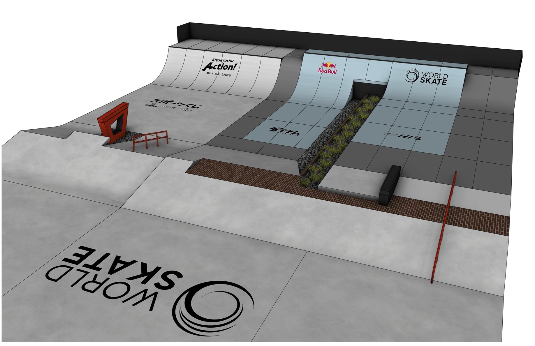 北九州市の観光スポットをモチーフに取り込んだ