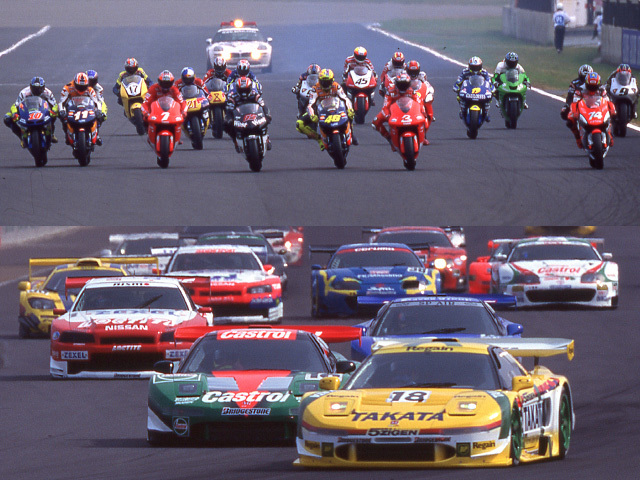 2000年のJGTCチャンピオンマシン、Castrol無限NSXや16年MotoGP(TM)RC213Vなど、往年のチャンピオンカーによるタイムトラベルレースも開催される（20日のみ）