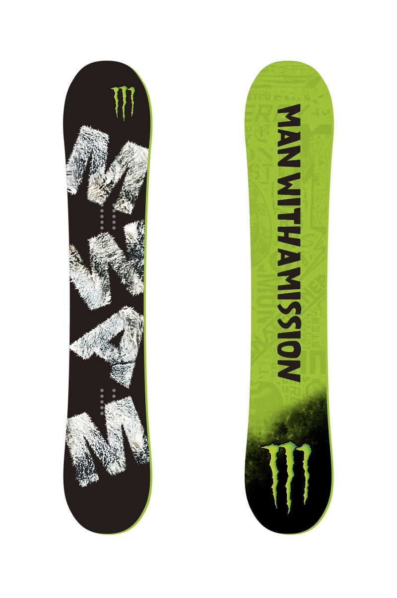 MAN WITH A MISSION / YES. / MONSTER ENERGY サイン入りコラボスノーボード（イメージ）