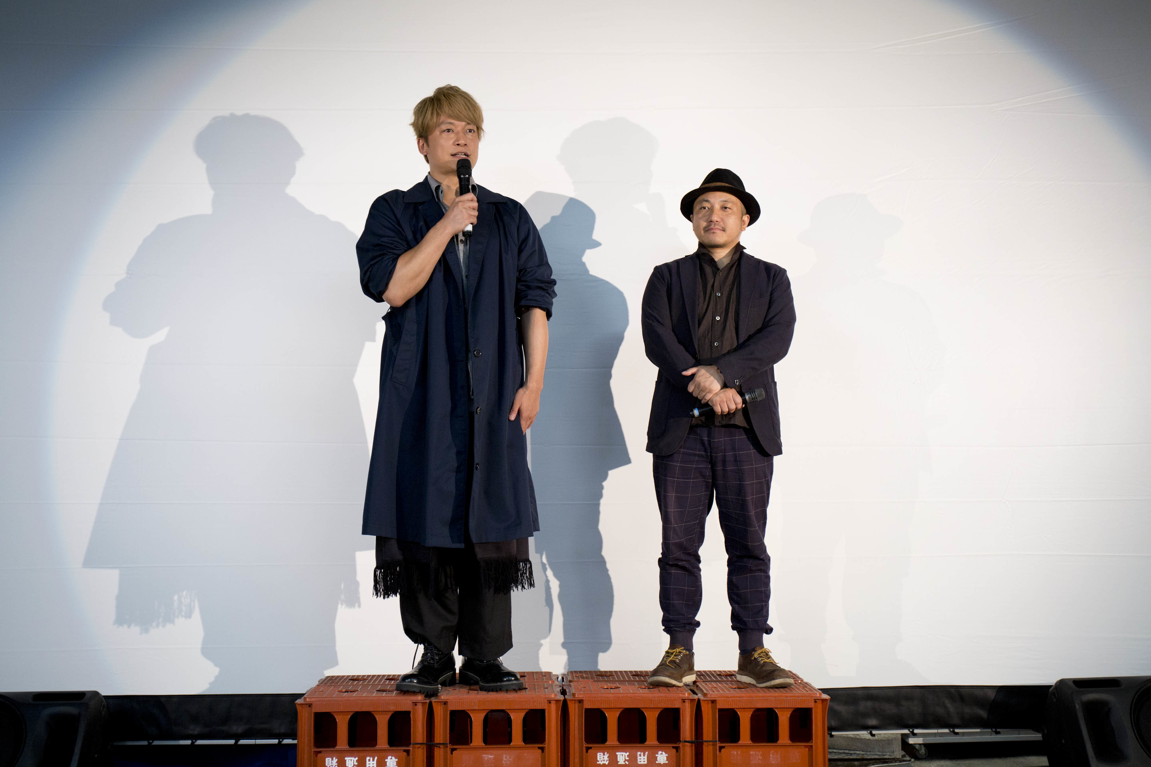 左から、香取慎吾、白石和彌監督　『凪待ち』完成報告試写会