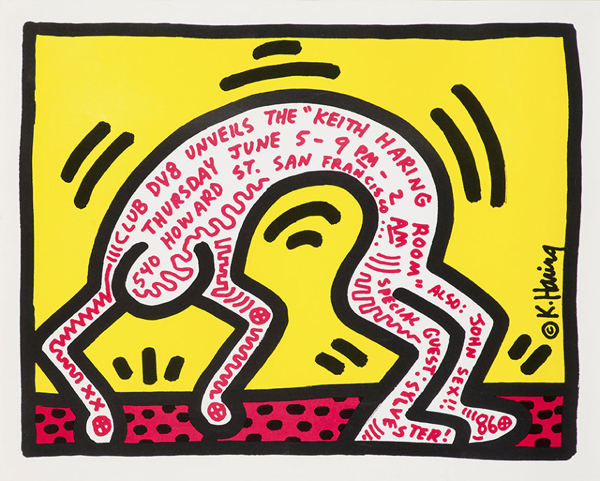  『Club DV8 Unveils the Keith Haring Room』ポスタービジュアル 1986