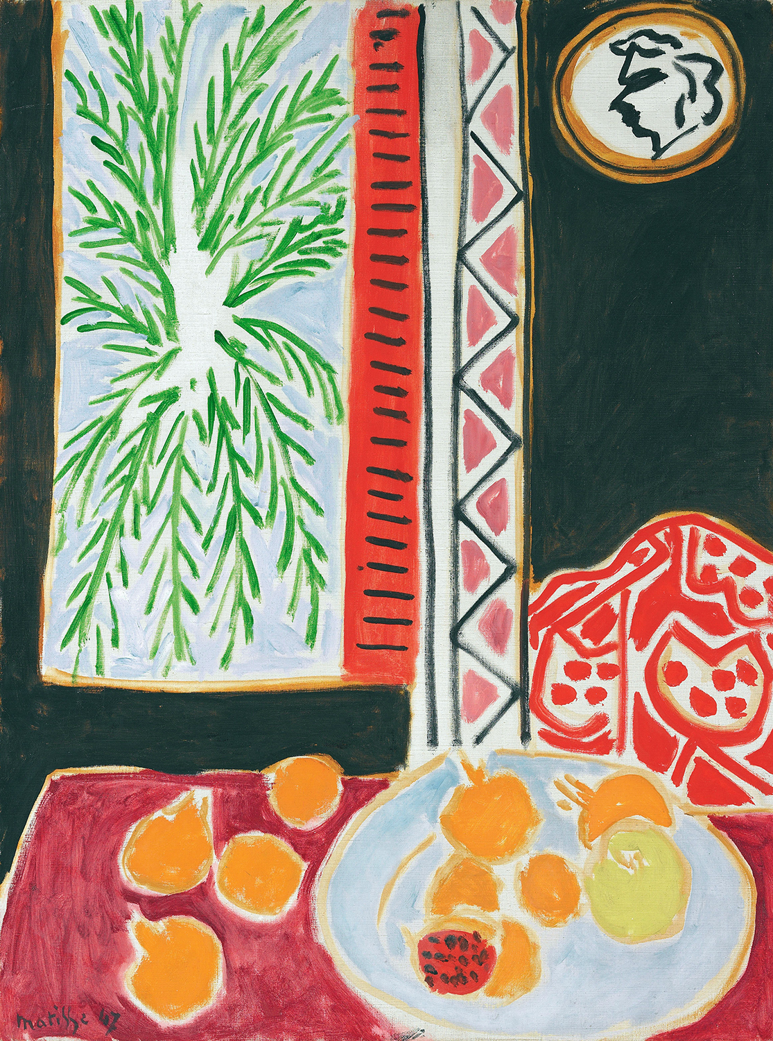 アンリ・マティス《ザクロのある静物》1947年 油彩/カンヴァス 80.5×60cm ニース市マティス美術館蔵  (C)Succession H. Matisse Photo: François Fernandez