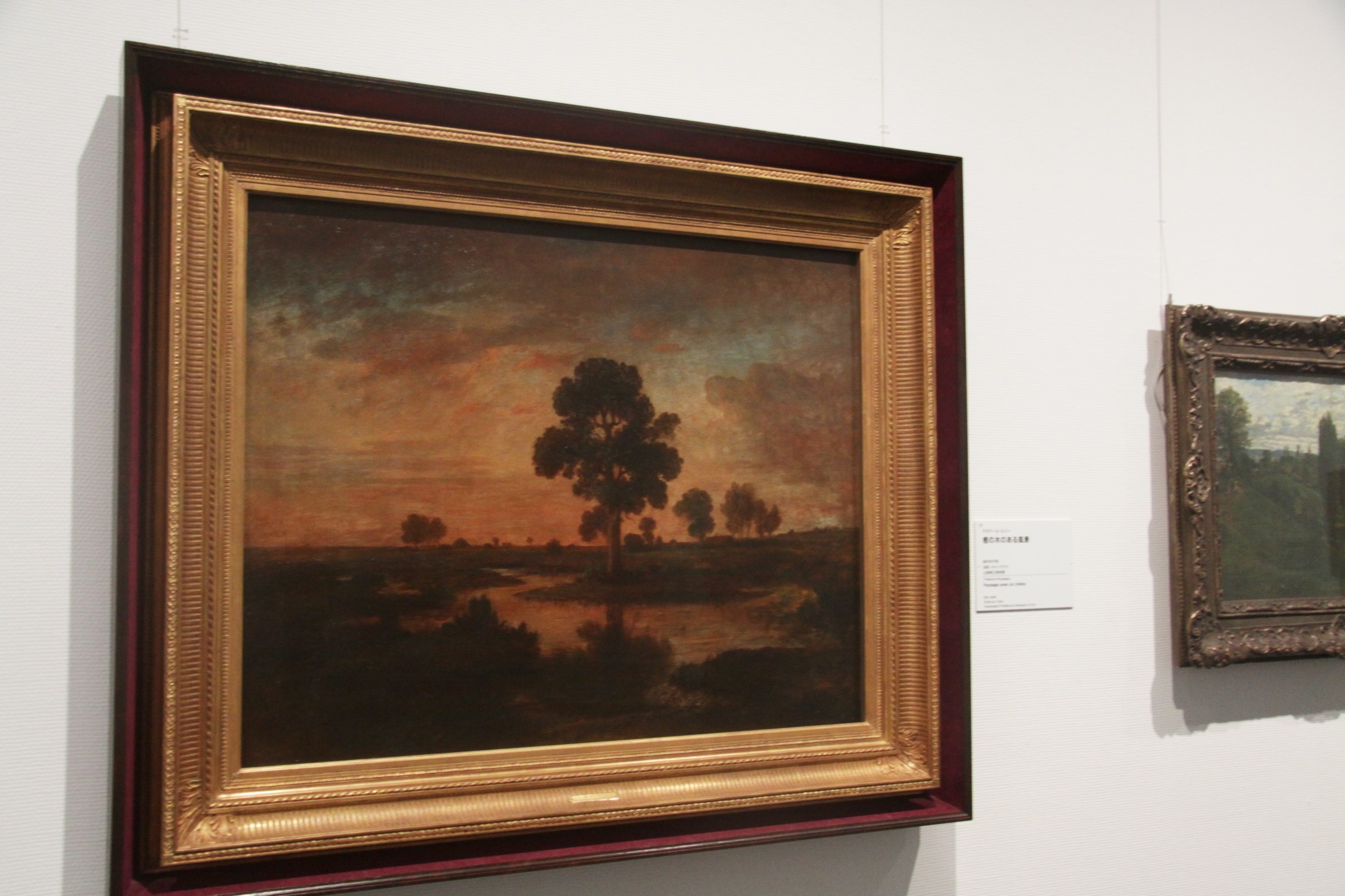 テオドール・ルソー《樫の木のある風景》制作年不詳 山梨県立美術館蔵
