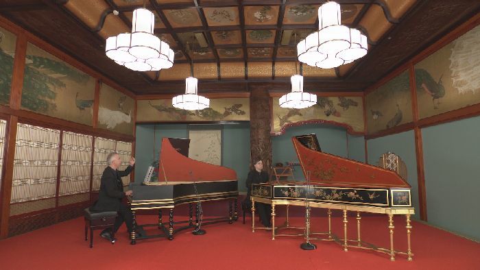 ピエール・アンタイとスキップ・センペの2台チェンバロ演奏会。目黒雅叙園（ホテル雅叙園東京）竹林の間にて