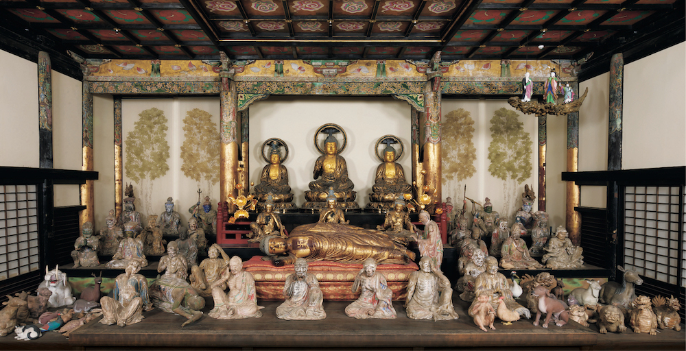 仏涅槃群像 江戸時代・17世紀 香川・法然寺蔵　※本展では、涅槃像と群像の一部を展示します。 通期展示