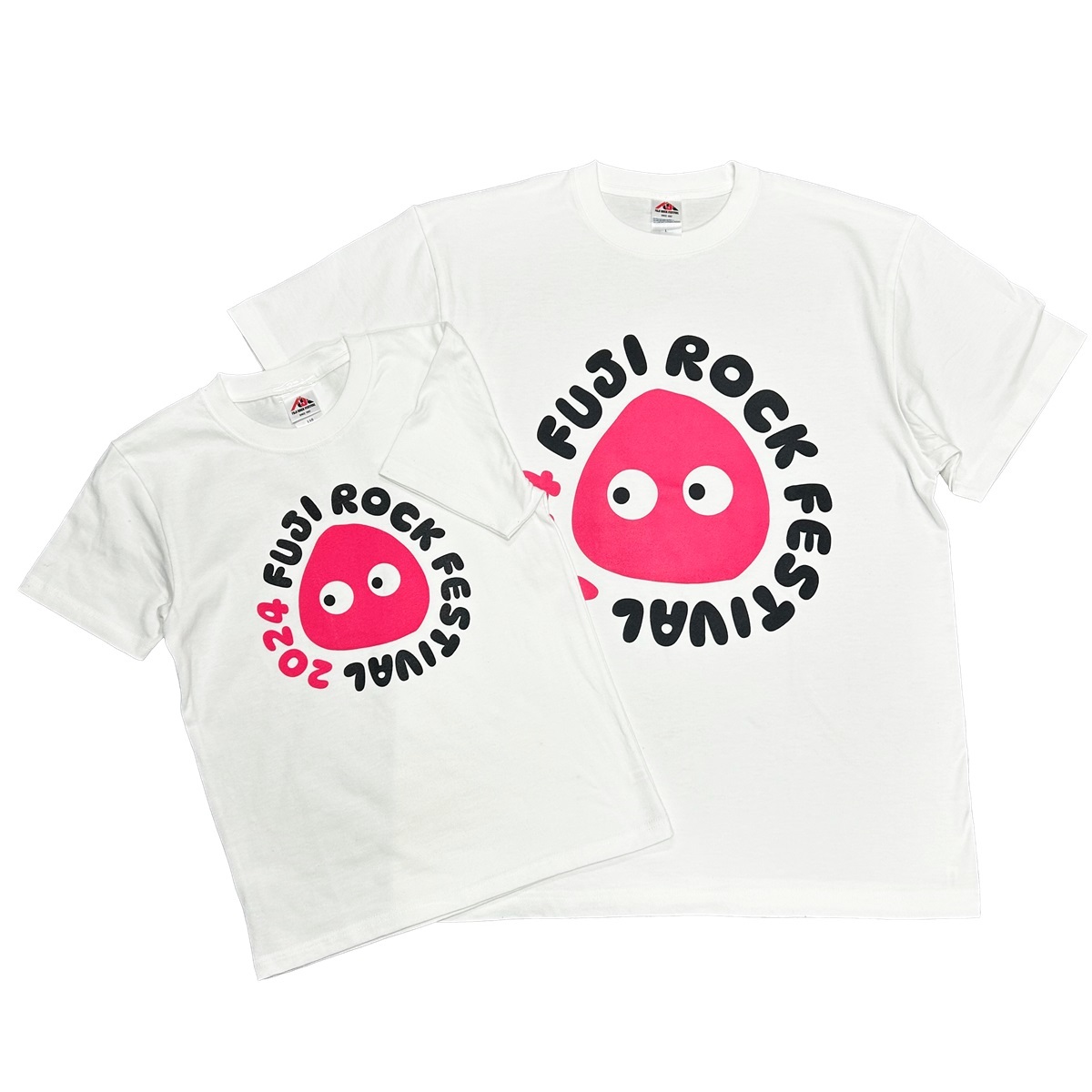 FUJI ROCK '24 ごんちゃんTシャツ（写真左：子供用、写真右：大人用）