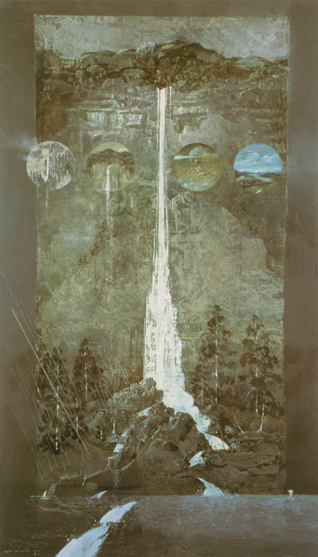 麻田浩《御滝図（兄に）》1990年　油彩・キャンバス　東京オペラシティ アートギャラリー蔵