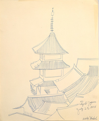 アンディ・ウォーホル 『京都（清水寺）1956年7月25日』1956年（アンディ・ウォーホル美術館所蔵）