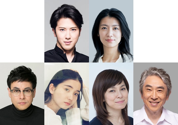 （上段左から）尾上松也、瀧内公美（下段左から）鈴木浩介、福地桃子、高田聖子、段田安則