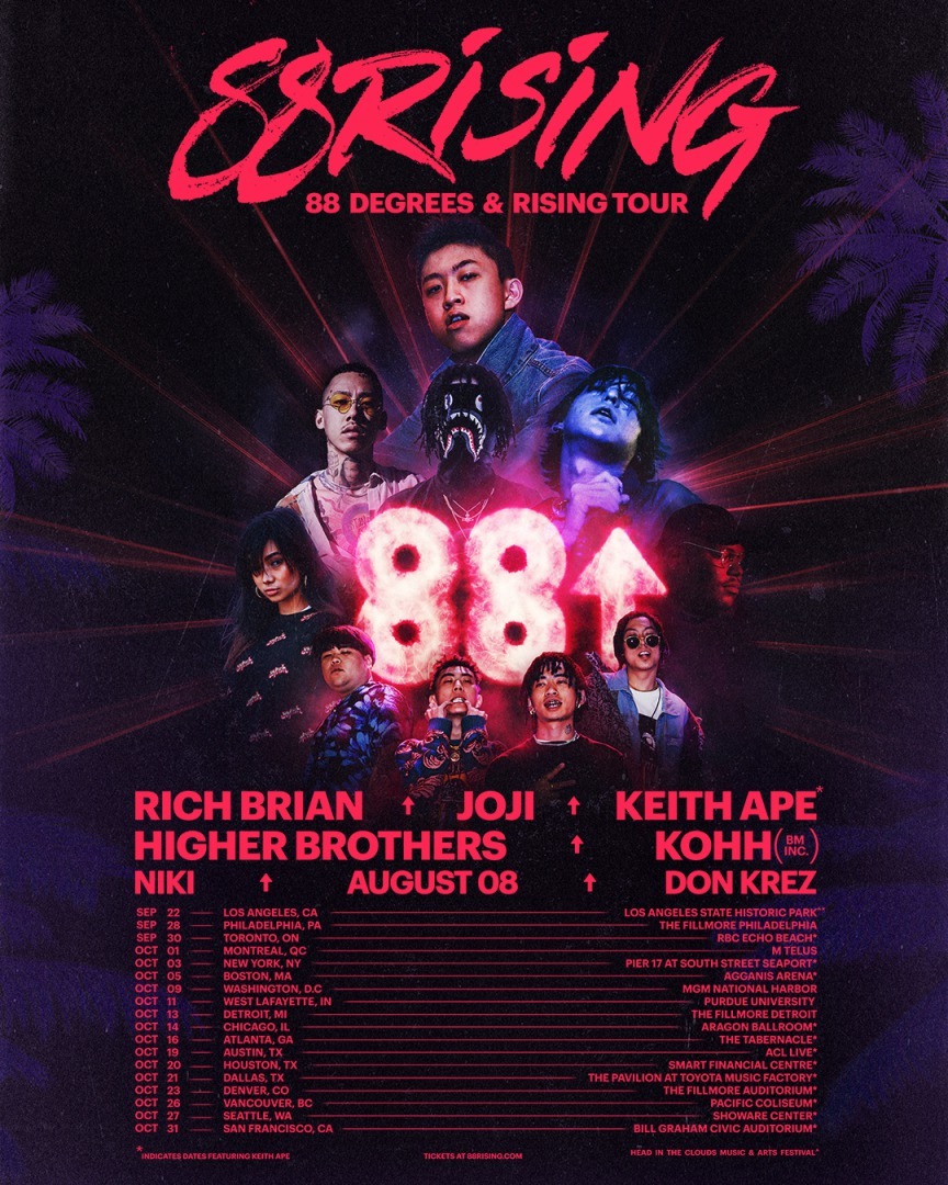 88rising『88 DEGREES & RISING TOUR』