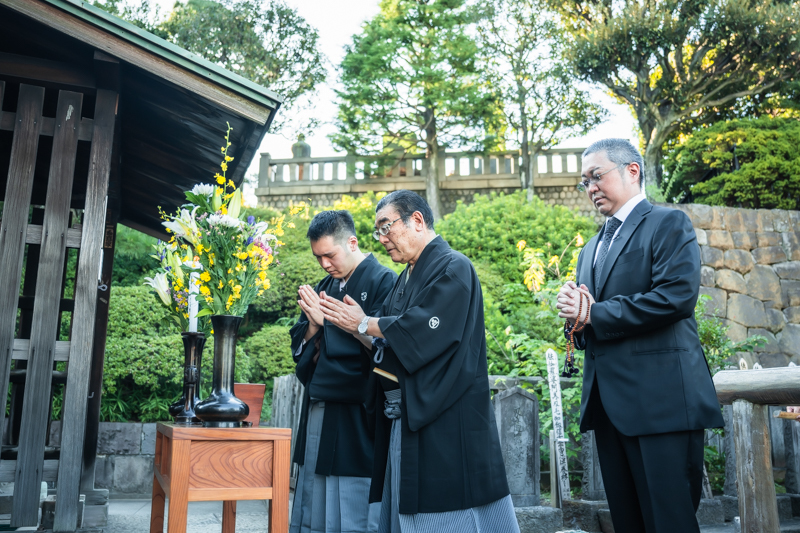 泉岳寺には、外国人観光客も多くみられた。