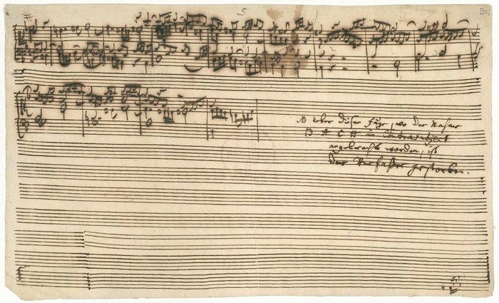 フーガの技法BWV1080　未完のフーガの自筆譜（ベルリン国立図書館所蔵）