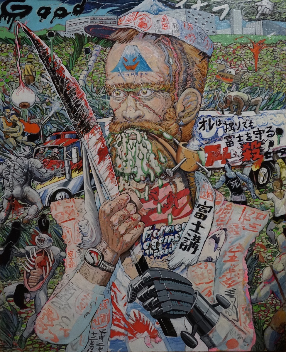 榎本耕一「富士山麓の戦士」、oil on canvas　courtesy of TARO NASU