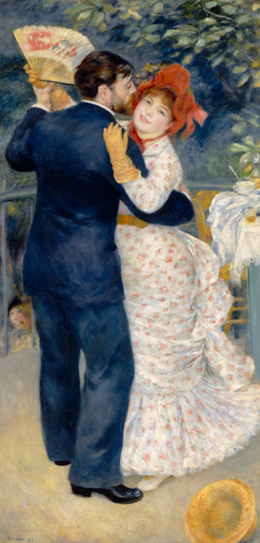 ピエール・オーギュスト・ルノワール　田舎のダンス　1883年、油彩／カンヴァス、180.3×90cm、オルセー美術館