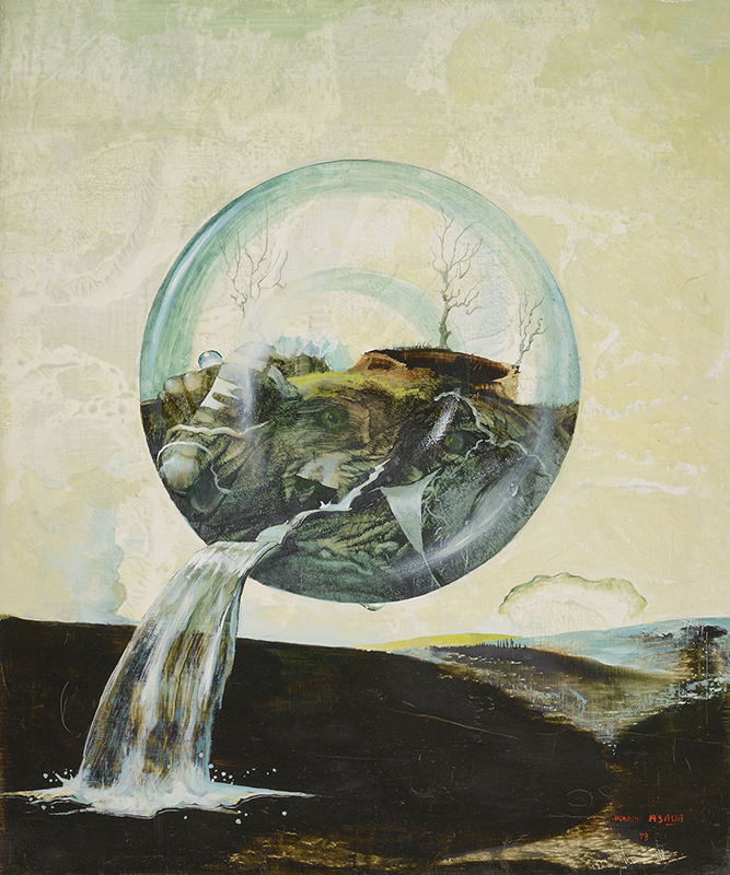 麻田浩《落水風景》1973年　油彩・キャンバス　個人蔵