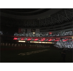 「大阪限定ルミカライト」でライトアップされた球場の様子（※画像はイメージ）