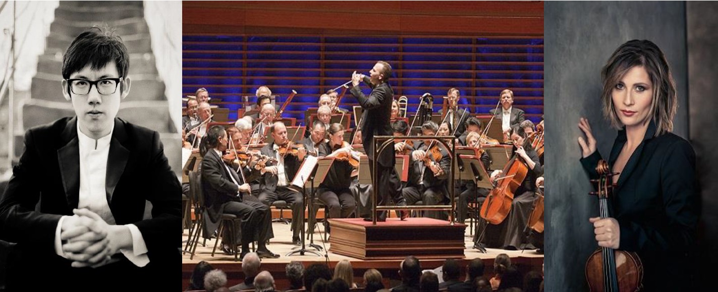 左から　ハオチェン・チャン、フィラデルフィア管弦楽団、リサ・バティアシュヴィリ