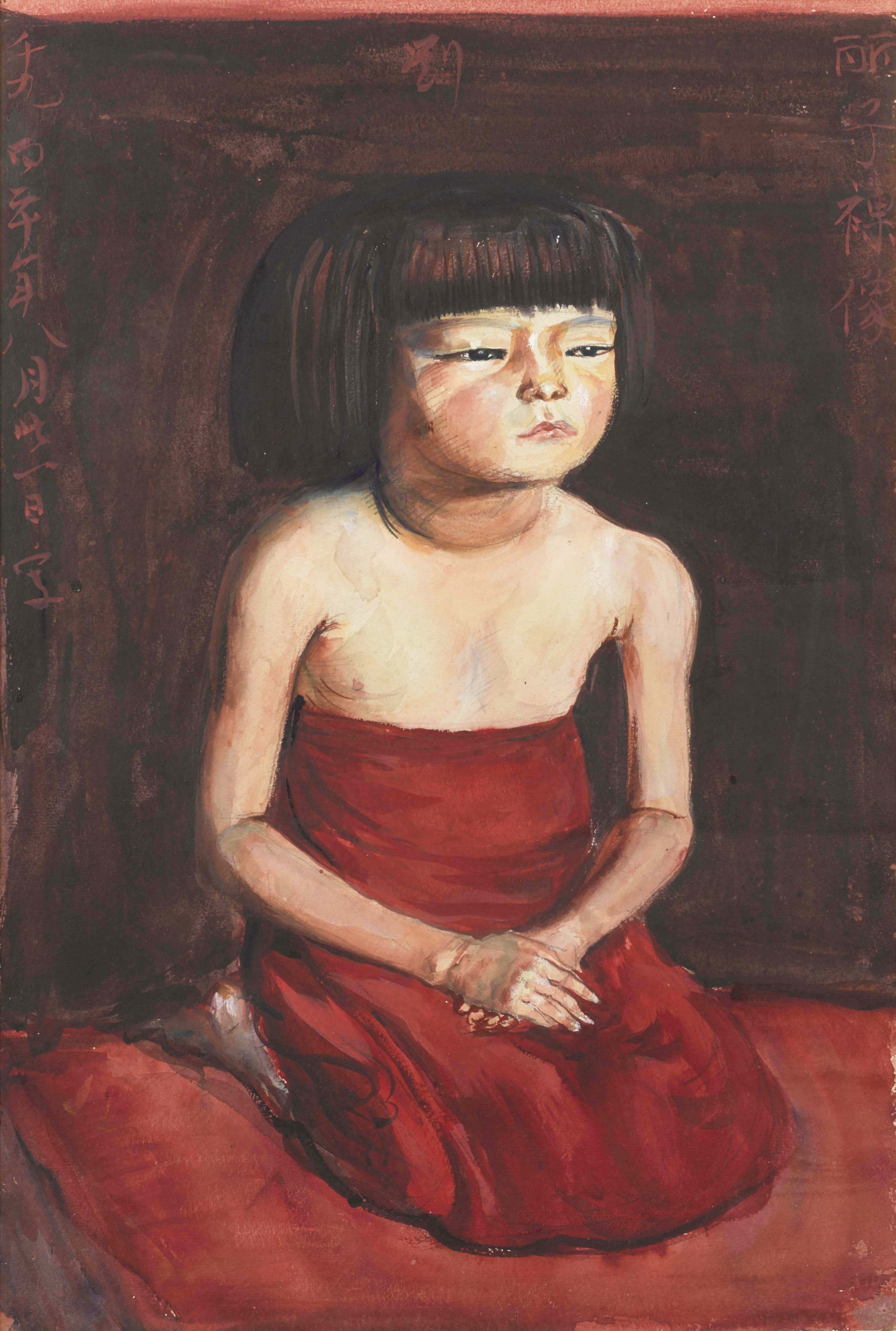岸田劉生　「麗子裸像」　1920（大正9）年、京都国立近代美術館
