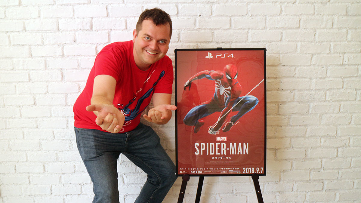 インソムニアック・ゲームズ ジェームズ・スティーヴンソン氏 撮影：梅田勝司