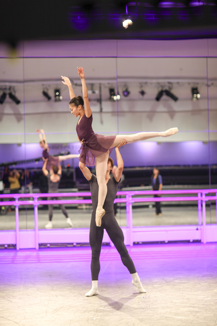 Students of The Royal Ballet school rehearse Concerto as part of World Ballet Day