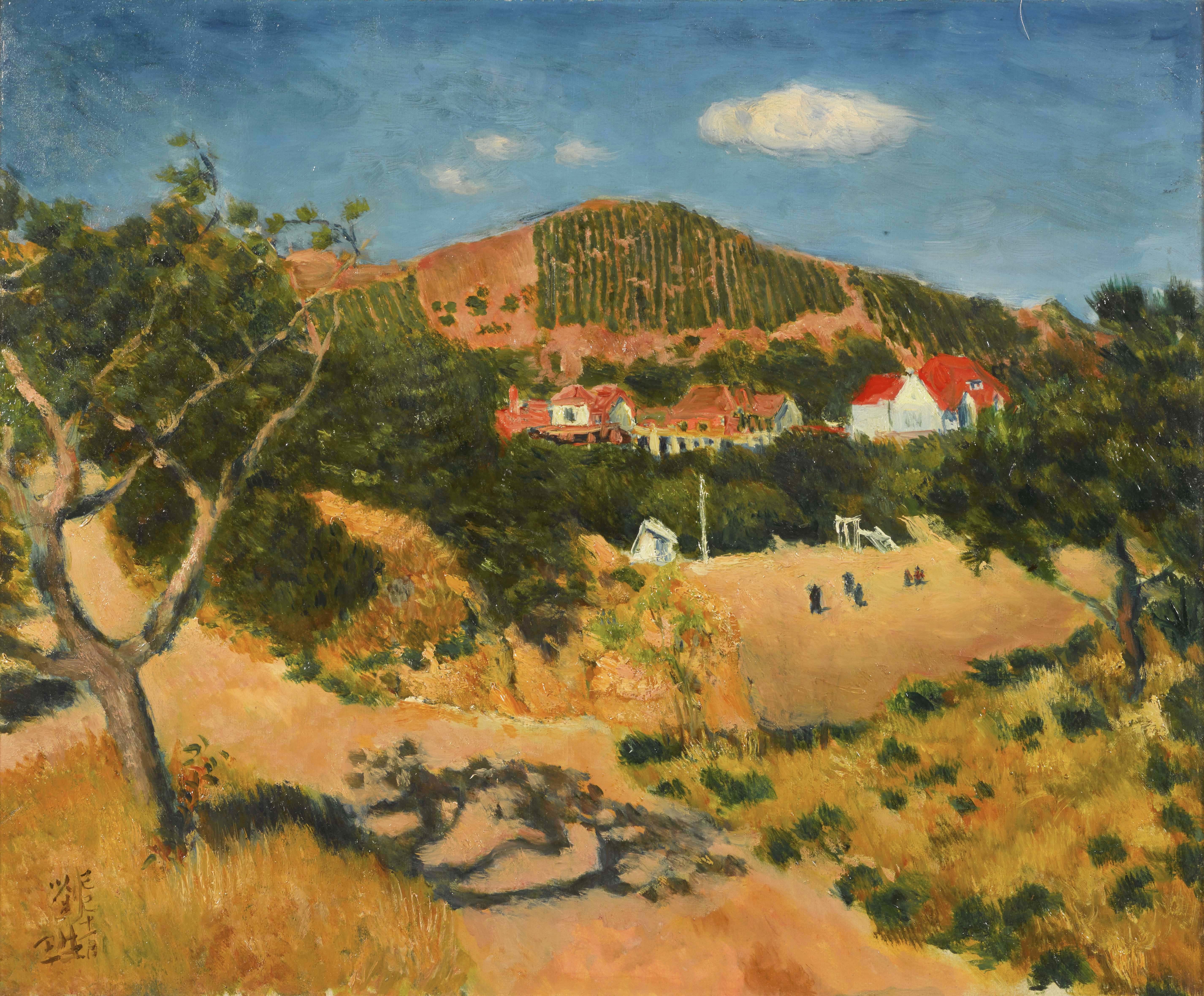 岸田劉生　「大連星ヶ浦風景」　1929（昭和4）年、京都国立近代美術館