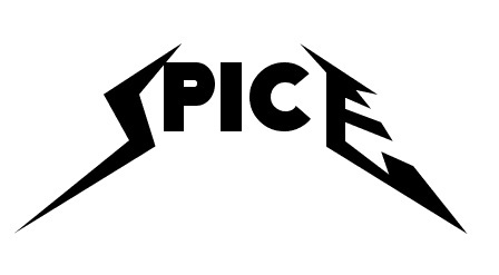 メタリカ　ロゴメーカーで作ったSPICEロゴ