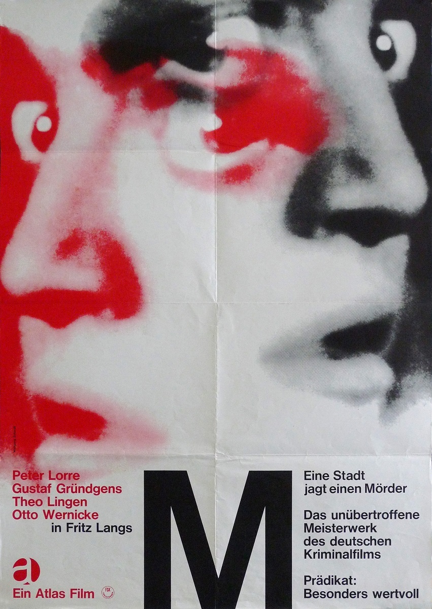 『M』（1931 年／ドイツ／フリッツ・ラング監督） ポスター：ヴォルフガンク・シュミット（1966 年） ドイツ映画研究所所蔵