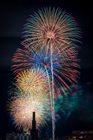 大阪の枚方、高槻、交野で生まれた子供の数の花火で彩る『水都くらわんか花火大会』開催、5,087発の花火が夜空を舞う