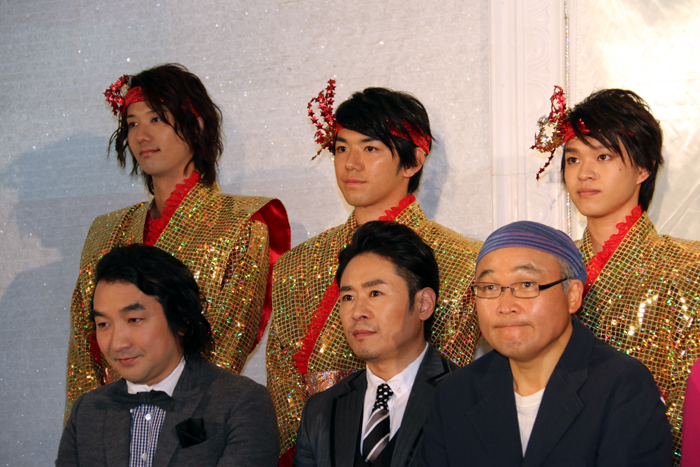 マモリ鯛にもご注目ください！　左から塩川渉、月岡弘一、枡井賢斗