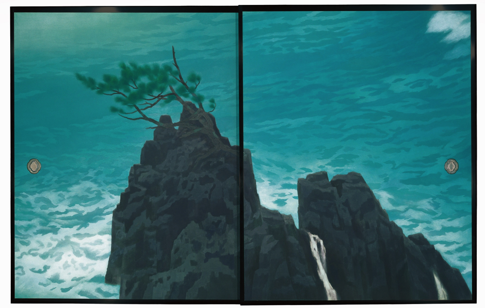 唐招提寺御影堂障壁画のうち、《濤声》（部分）1975年、東山魁夷、唐招提寺蔵