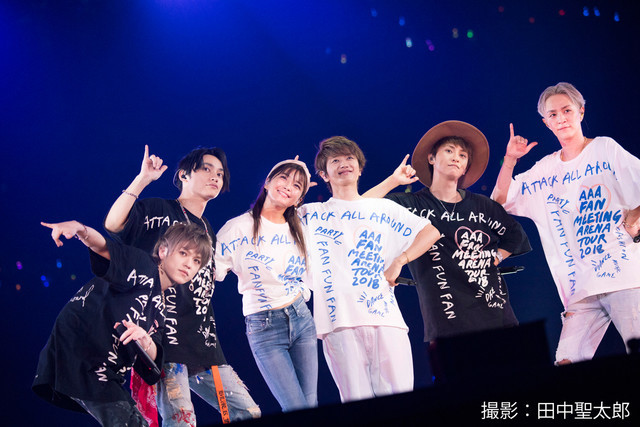 「AAA FAN MEETING ARENA TOUR 2018～FAN FUN FAN～」埼玉・さいたまスーパーアリーナ公演の様子。