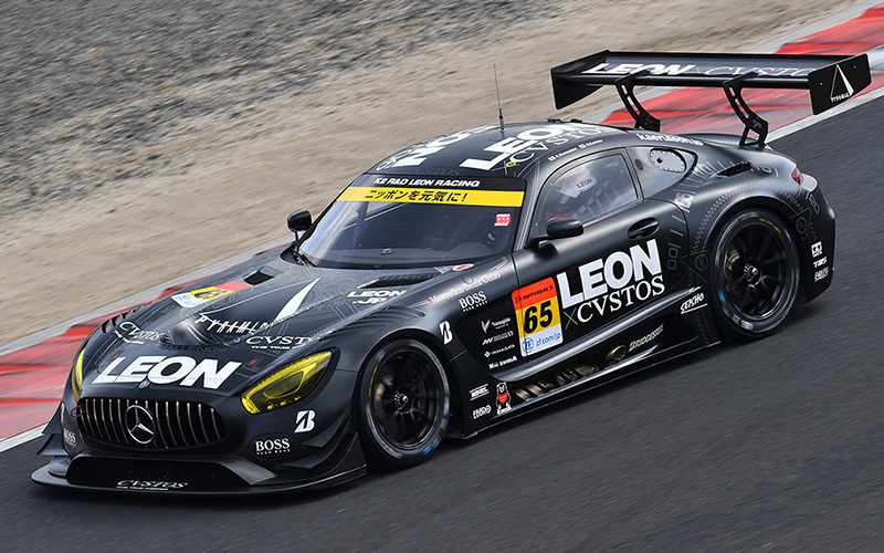 GT300クラスはスポーツカーの展示会だ。写真はタイラウンドで4位に入った「K2 R&D LEON RACING」のLEON CVSTOS AMG