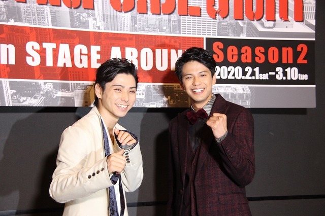 ミュージカル『ウエスト・サイド・ストーリー』Season2に主演する村上虹郎（左）と、森崎ウィン