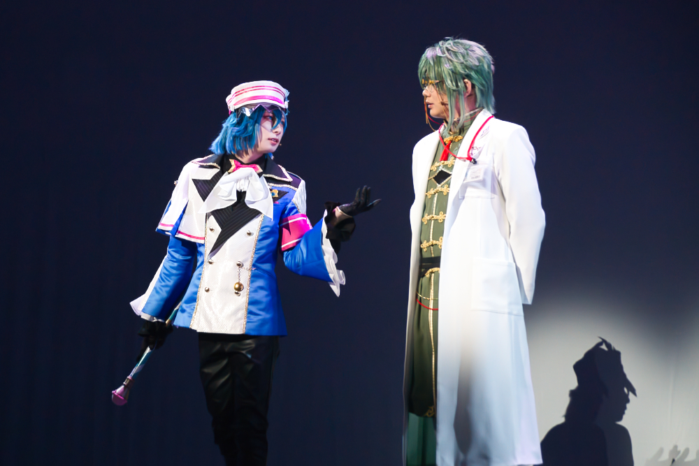 タッサム役の岩崎悠雅、ピケロ役の磯野 亨（ミュージカル『フラガリアメモリーズ』～Promise of Love～ゲネプロ）