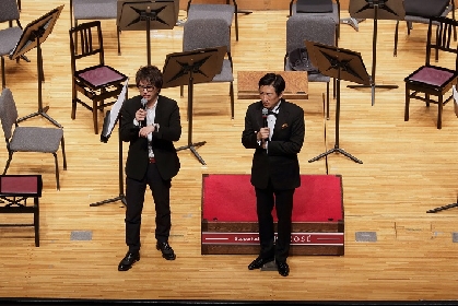 指揮者 藤岡幸夫と作曲家 菅野祐悟が、チェロ協奏曲の世界初演を前に大いに語る。