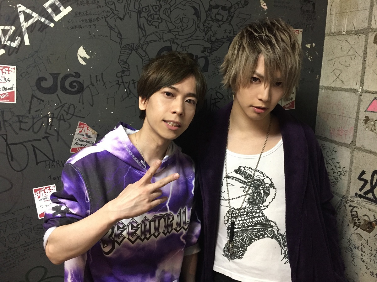 shinpei ＆ 武瑠『SuG TOUR 2016 SLVS』４月9日 神戸VARIT.楽屋にて