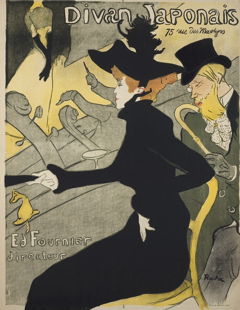 アンリ・ド・トゥールーズ=ロートレック《ディヴァン・ジャポネ》 1893年 多色刷りリトグラフ 三菱一号館