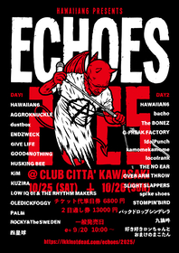 HAWAIIAN6主催『ECHOES 2025』2Days・全28組のアーティストによるタイムテーブルを公開　