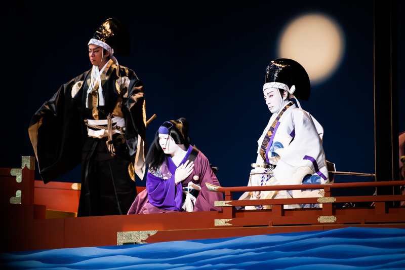 『SANEMORI』公開舞台稽古より　歌舞伎の本興行で、あまりみられない「湖水御座船の場」も上演される